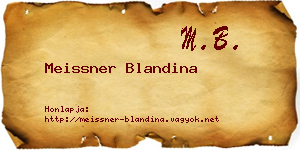 Meissner Blandina névjegykártya